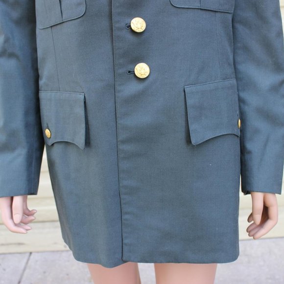 VTG 1950's GREEN U.S. ARMY MILITARY UNIFORM JACKET SIZE 42S & PANTS SIZE 36x32 - Picture 3 of 12